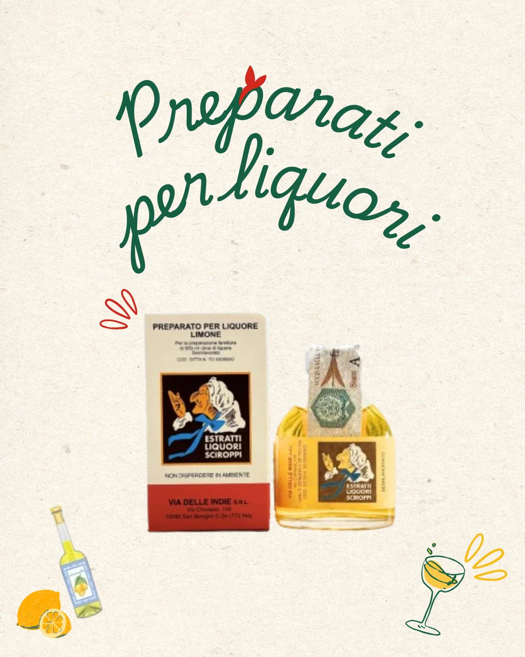 Liquori e preparati per liquori fatti in casa