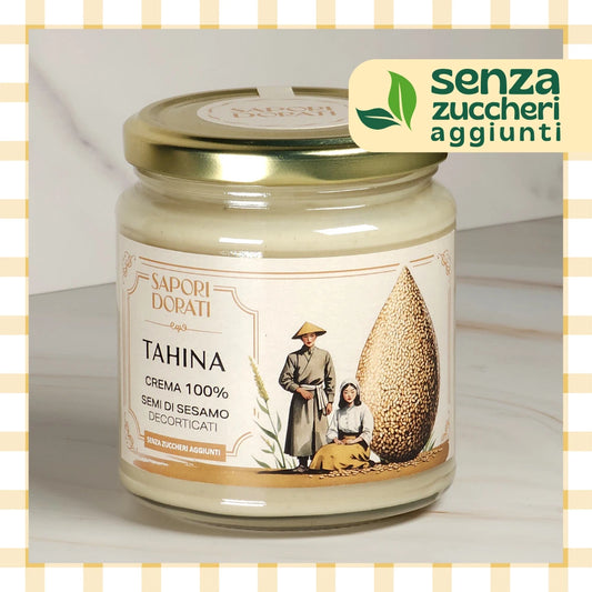 Tahina 100% semi di sesamo decorticati - Crema di sesamo naturale