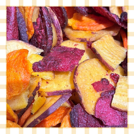 Verdure chips - Barbabietola, patata dolce e carota